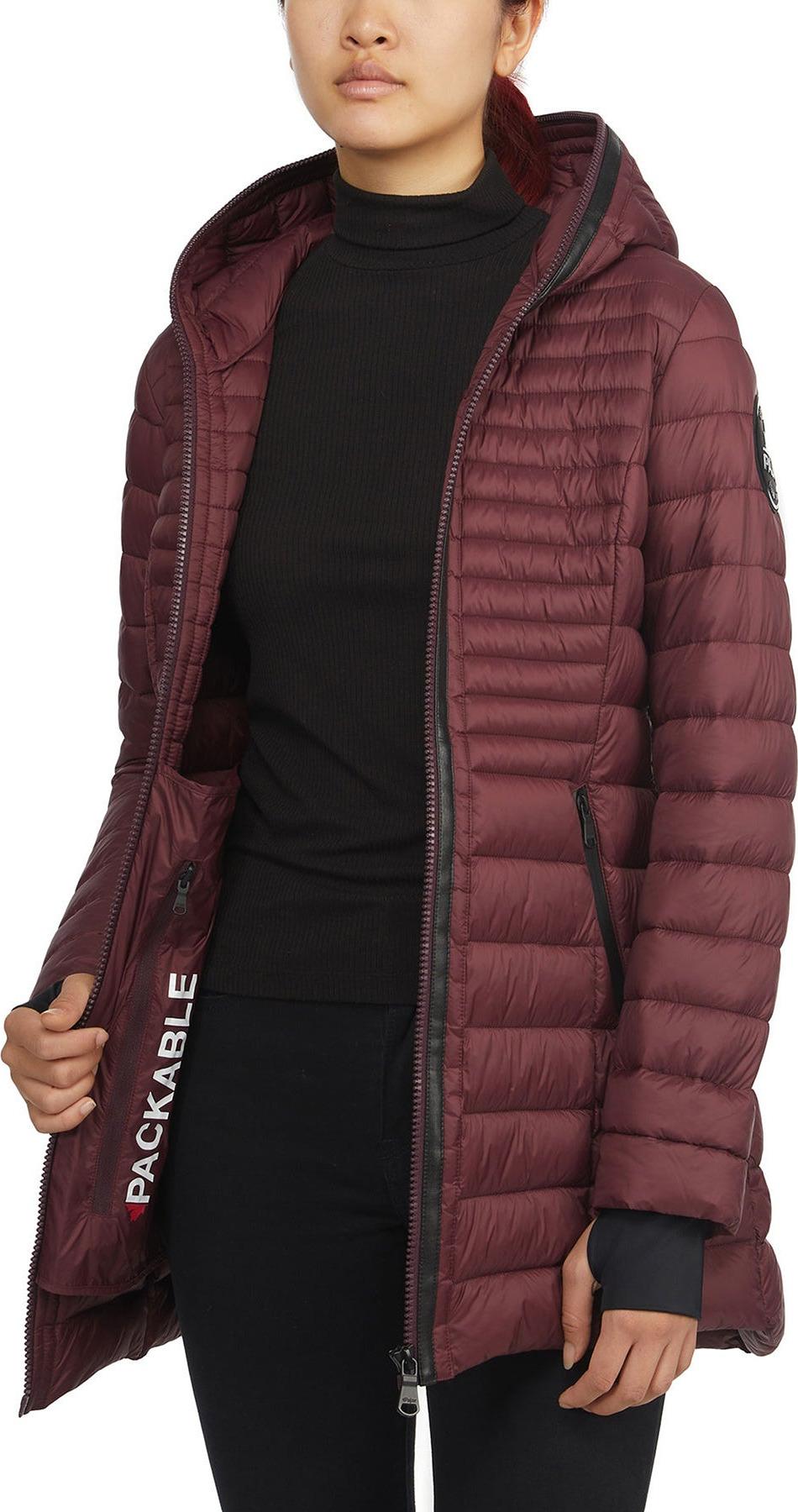 Numéro de l'image de la galerie de produits 3 pour le produit Manteau matelassé léger et pliable avec capuchon fixe zippé jusqu’en haut Lyvien - Femme