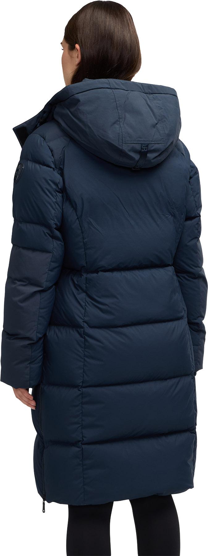 Product gallery image number 2 for product Zaniah Long Channel Quilted Puffer Jacket with Removable Hood - Women's