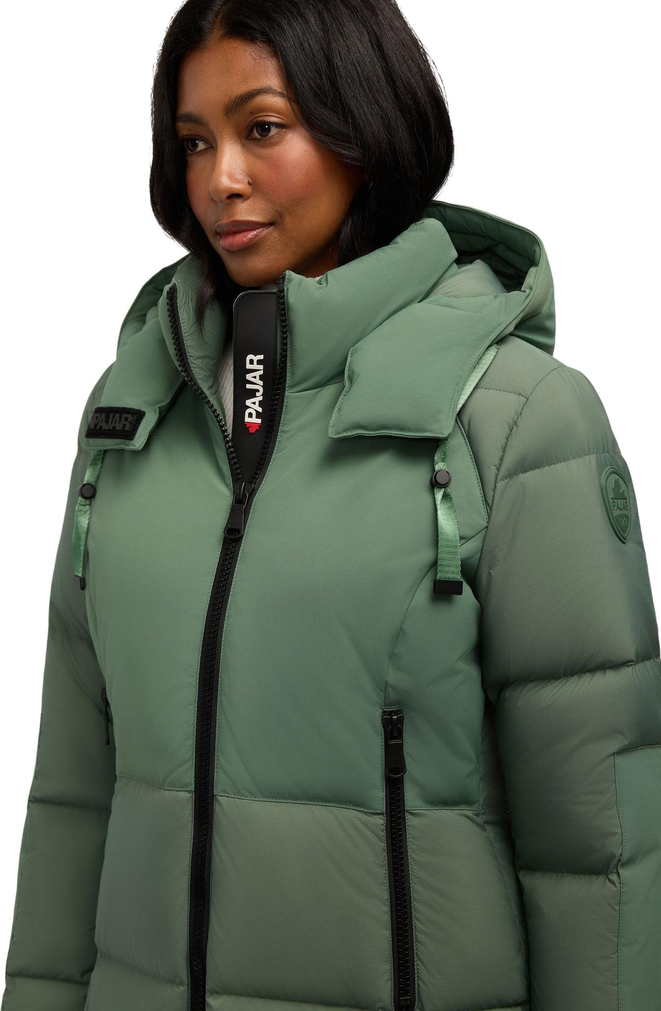 Product gallery image number 5 for product Zaniah Long Channel Quilted Puffer Jacket with Removable Hood - Women's