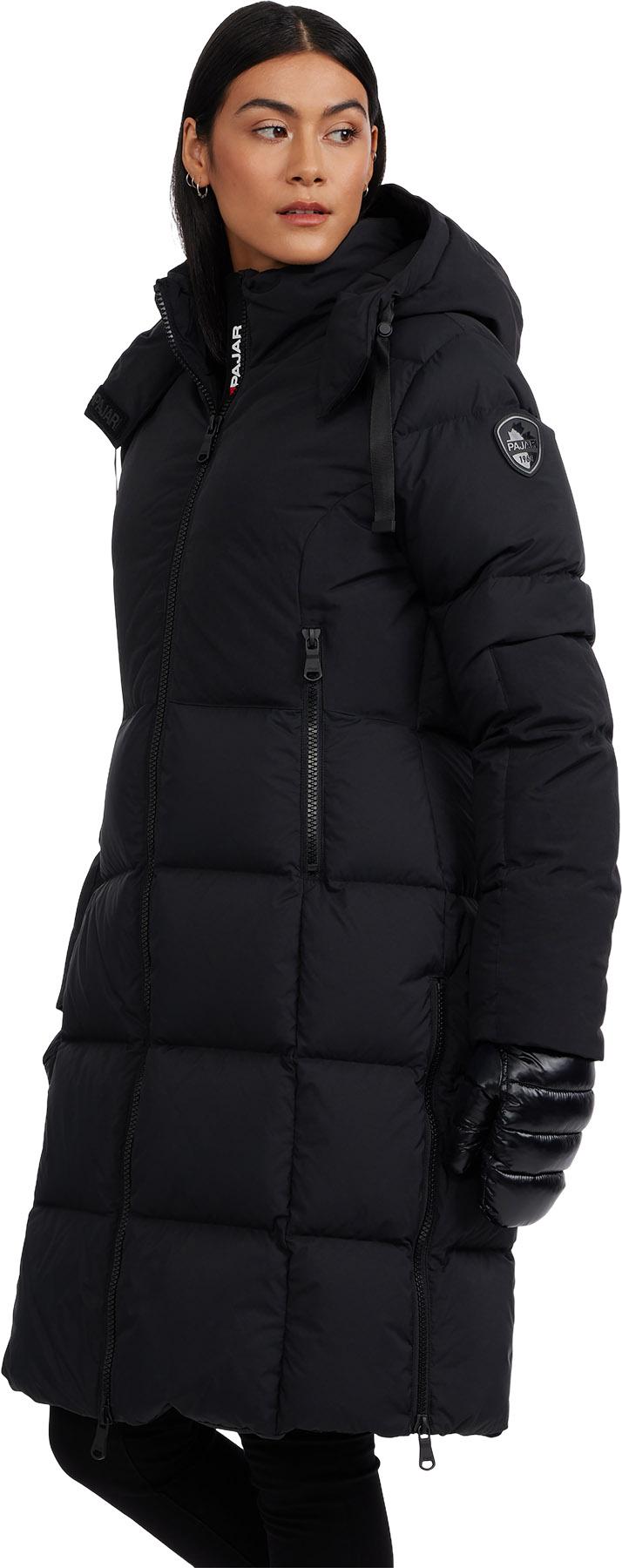 Product gallery image number 2 for product Zaniah Long Channel Quilted Puffer Jacket with Removable Hood - Women's