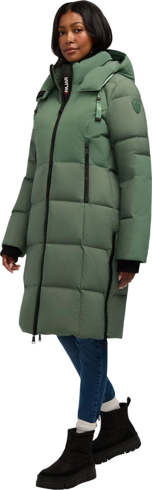 Product gallery image number 4 for product Zaniah Long Channel Quilted Puffer Jacket with Removable Hood - Women's