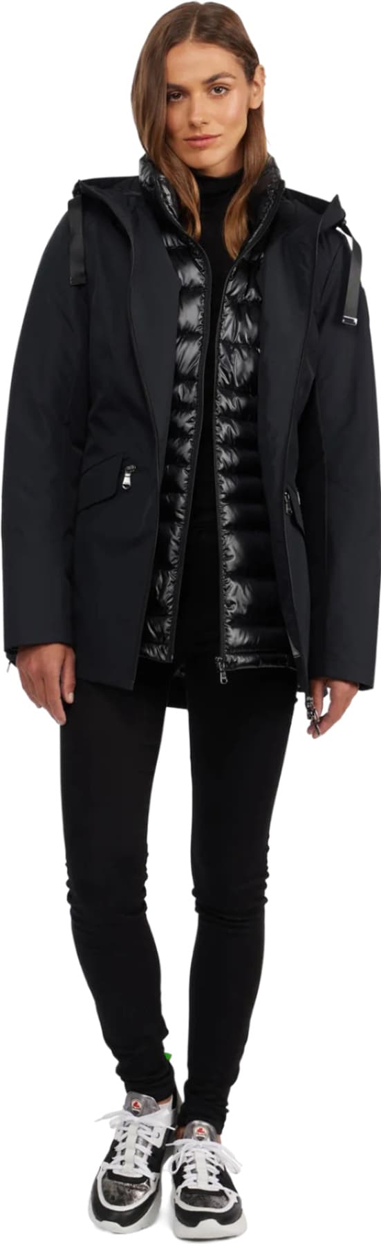 Numéro de l'image de la galerie de produits 4 pour le produit Manteau léger 3 en 1 avec capuchon fixe Elara - Femme