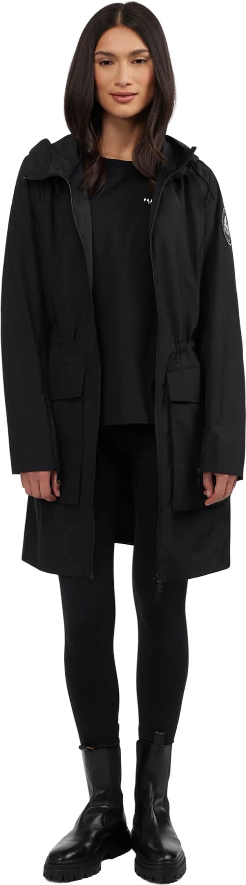 Product gallery image number 2 for product Dew Long Raincoat with Fixed Hood - Women's
