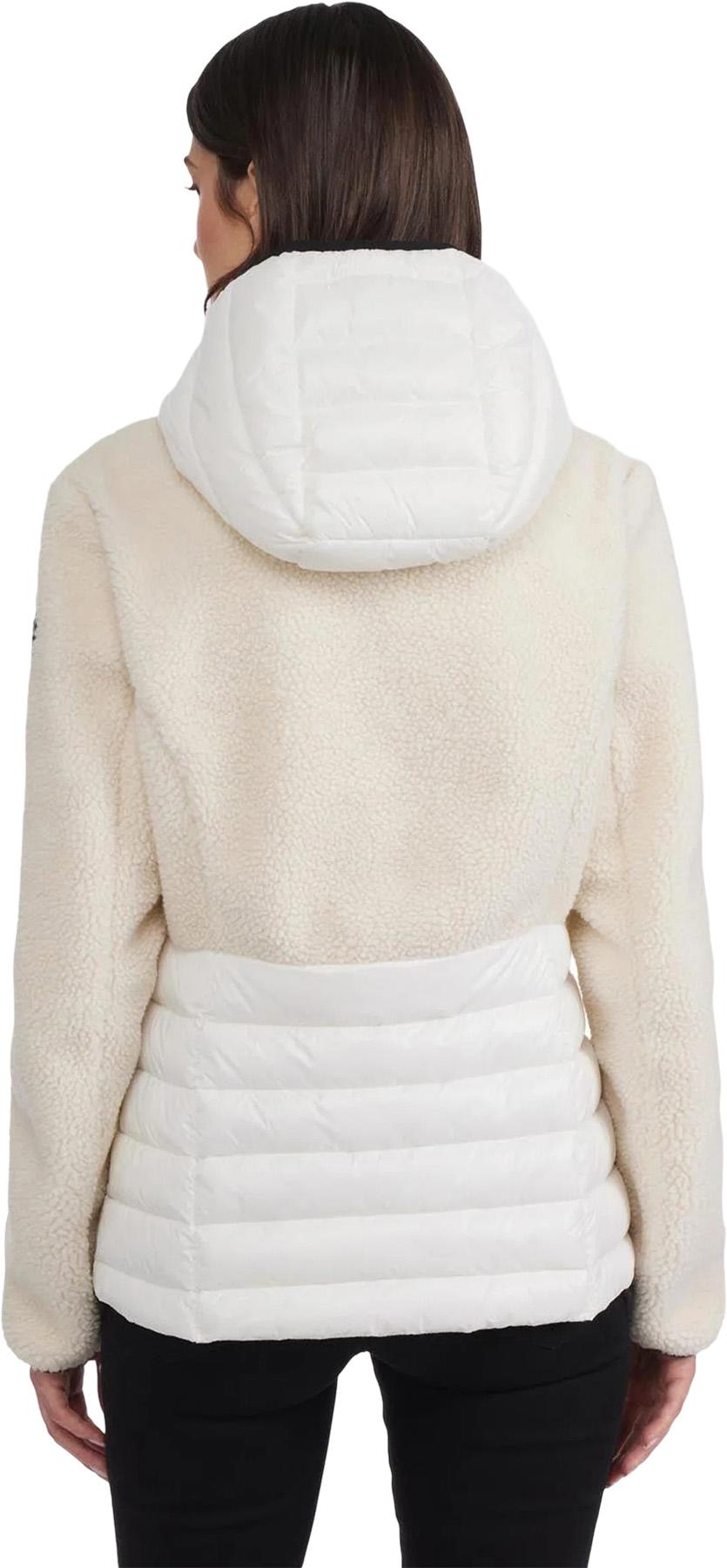 Numéro de l'image de la galerie de produits 4 pour le produit Manteau de transition en matériaux assortis matelassé à canaux avec capuchon fixe Fawn - Femme