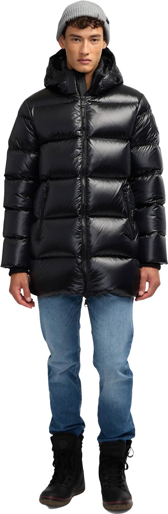 Product gallery image number 3 for product Dechen Long Channel Quilted Puffer Jacket with Detachable Hood - Men's