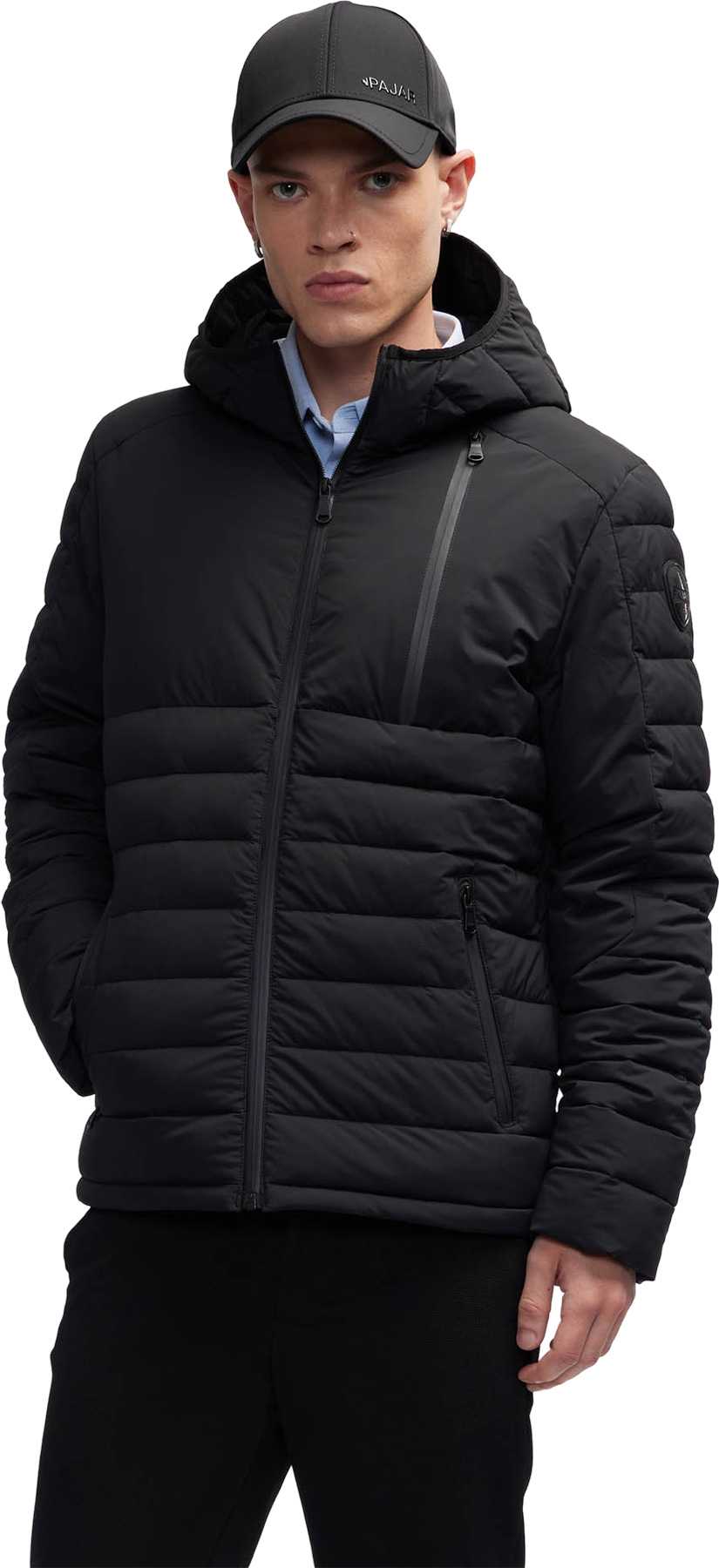 Product image for Henrik Lightweight Stretch Puffer Jacket with Fixed Hood - Men's