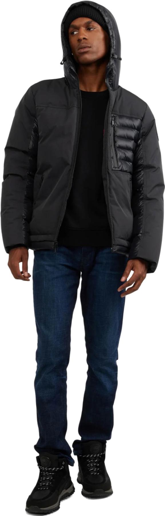 Numéro de l'image de la galerie de produits 5 pour le produit Manteau en matériaux assortis avec capuchon fixe Hoku - Homme