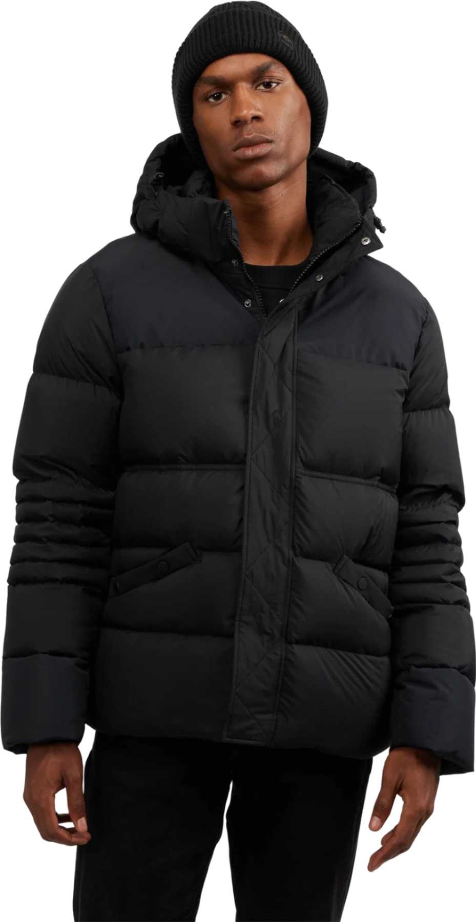 Product image for Titan Mixed-Media Puffer Jacket with Removable Hood - Men’s