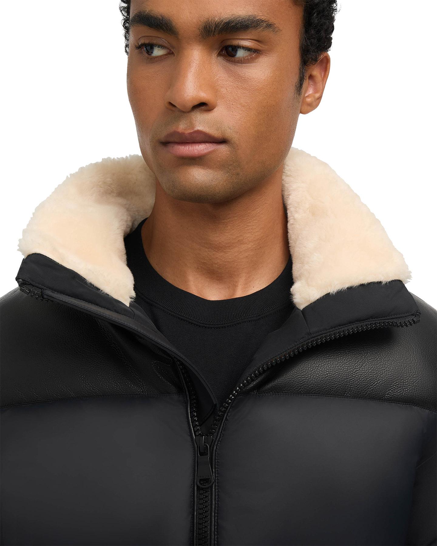 Numéro de l'image de la galerie de produits 2 pour le produit Hommes Manteau Rigel Media Mixtes avec du Faux Shearling et une Capuche Détachable