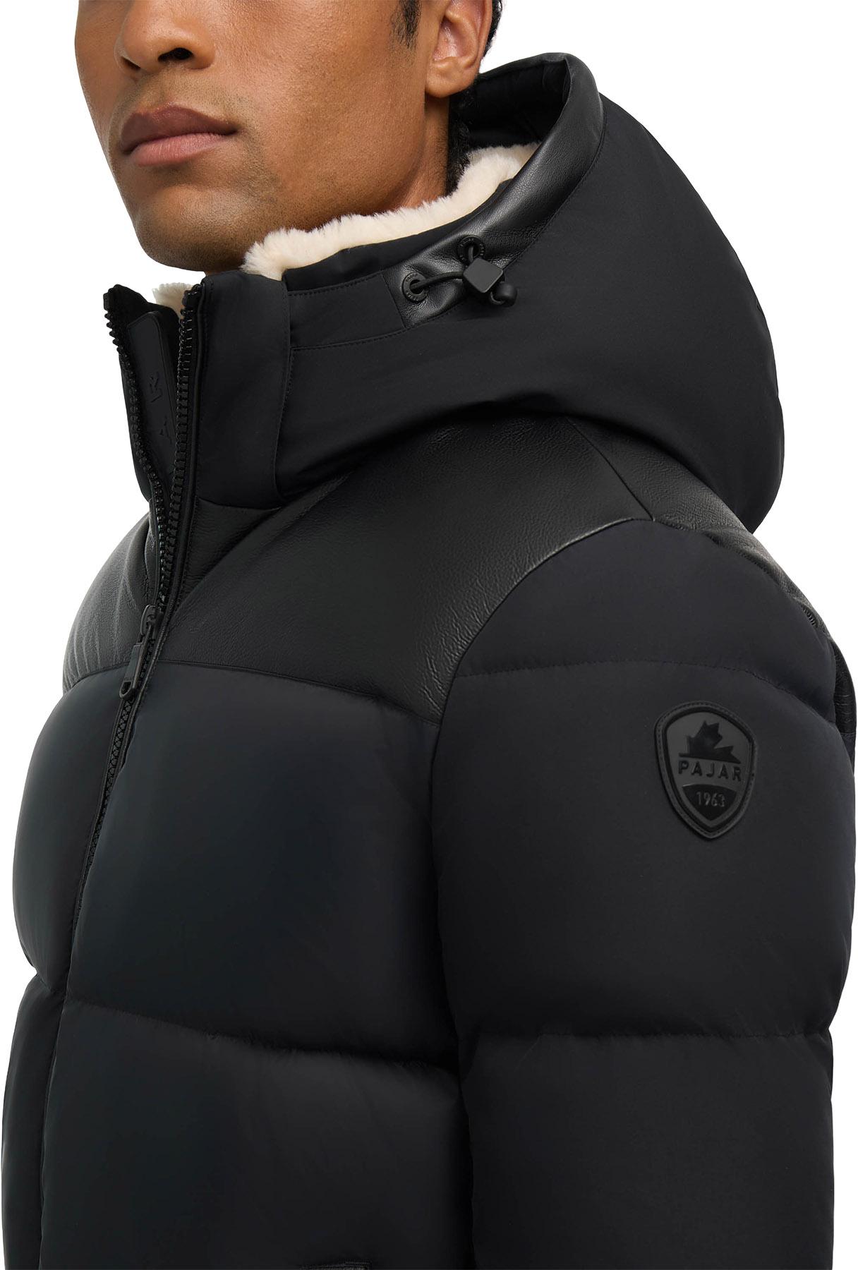 Numéro de l'image de la galerie de produits 4 pour le produit Hommes Manteau Rigel Media Mixtes avec du Faux Shearling et une Capuche Détachable