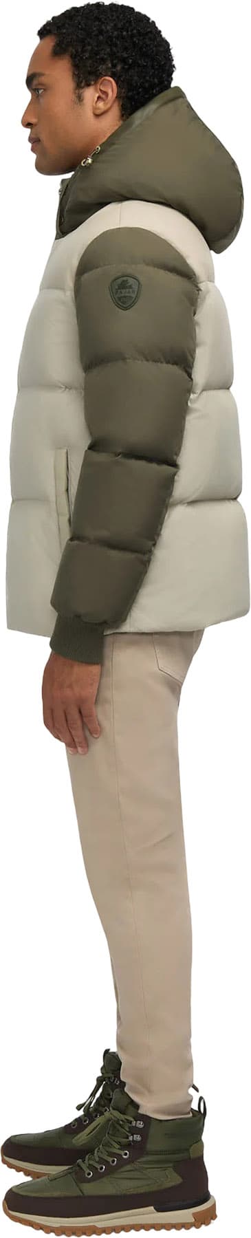 Product gallery image number 6 for product Rigel Mixed Media Faux Shearling Puffer Jacket with Removable Hood - Men's