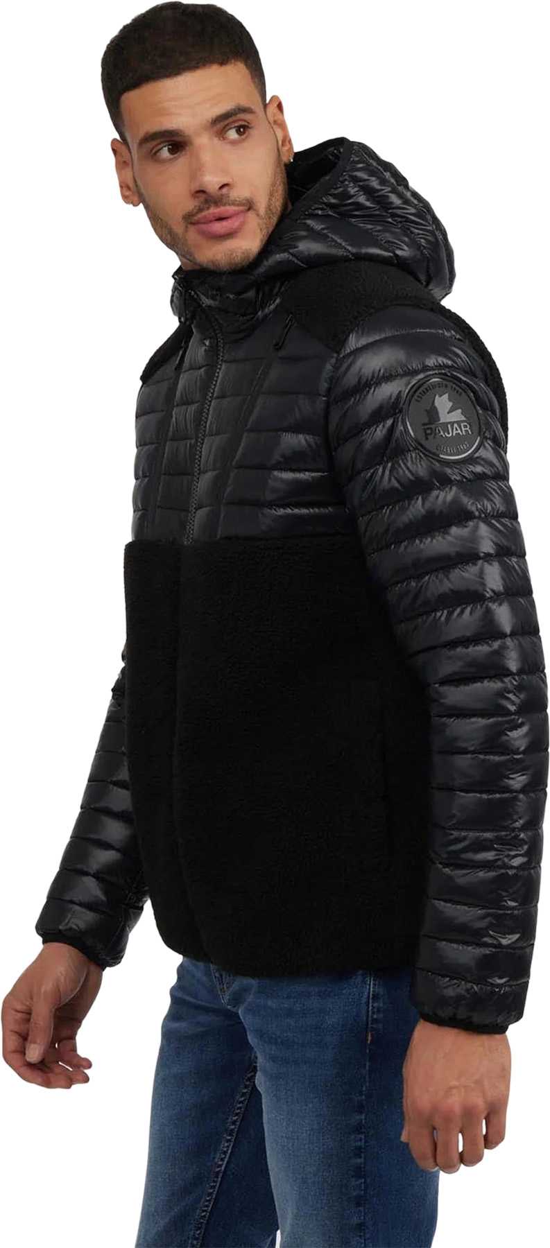Image de produit pour Manteau de transition en matériaux assortis avec capuchon fixe West - Homme