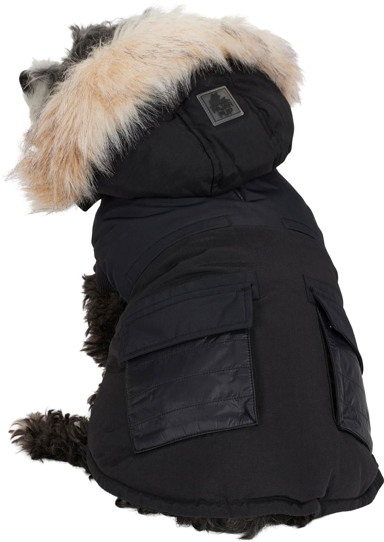 Product gallery image number 2 for product Manteau avec bordure en fausse fourrure pour chiens Zeus