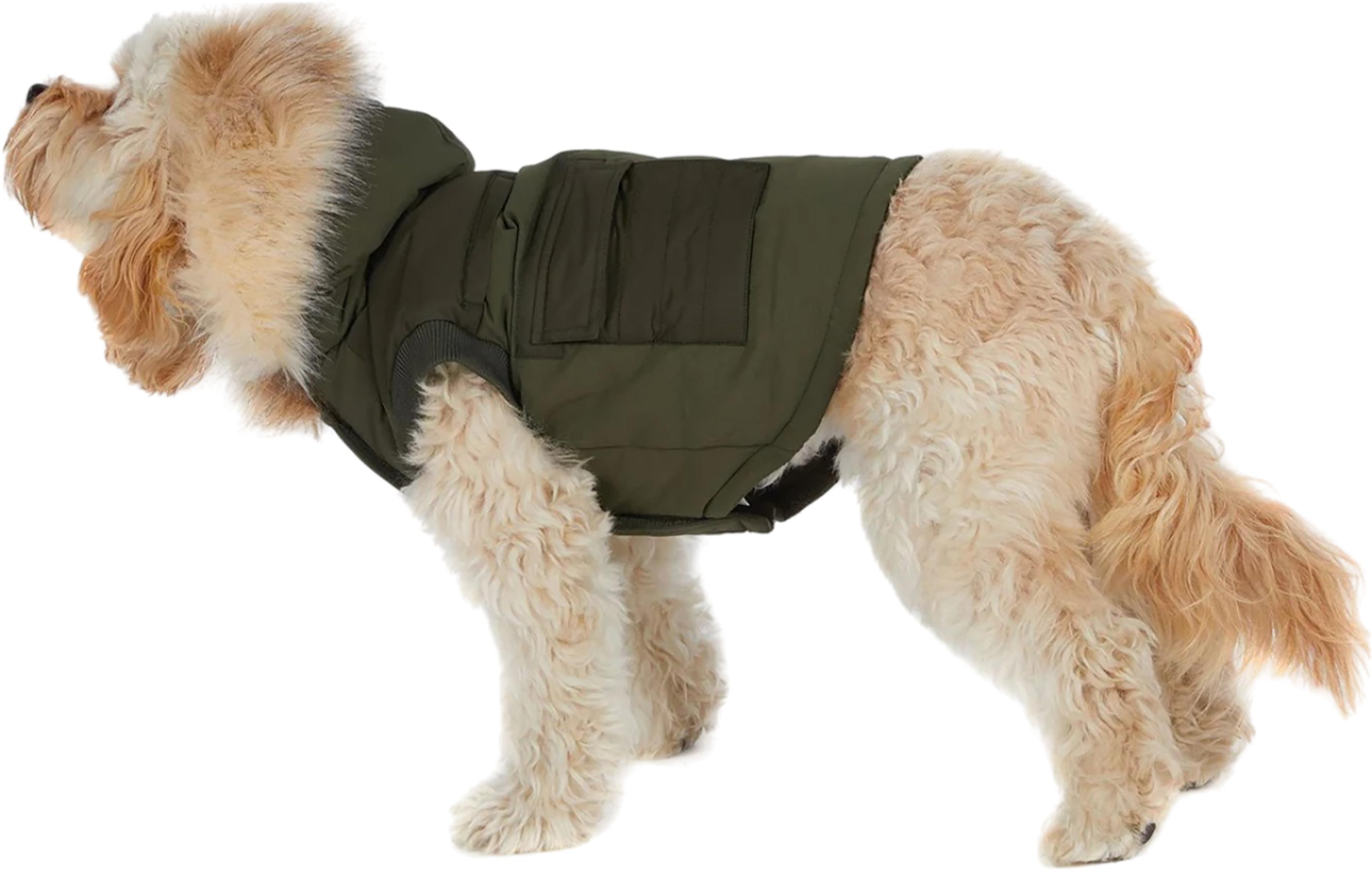 Product gallery image number 2 for product Zeus Faux Fur Trim Jacket for Dogs