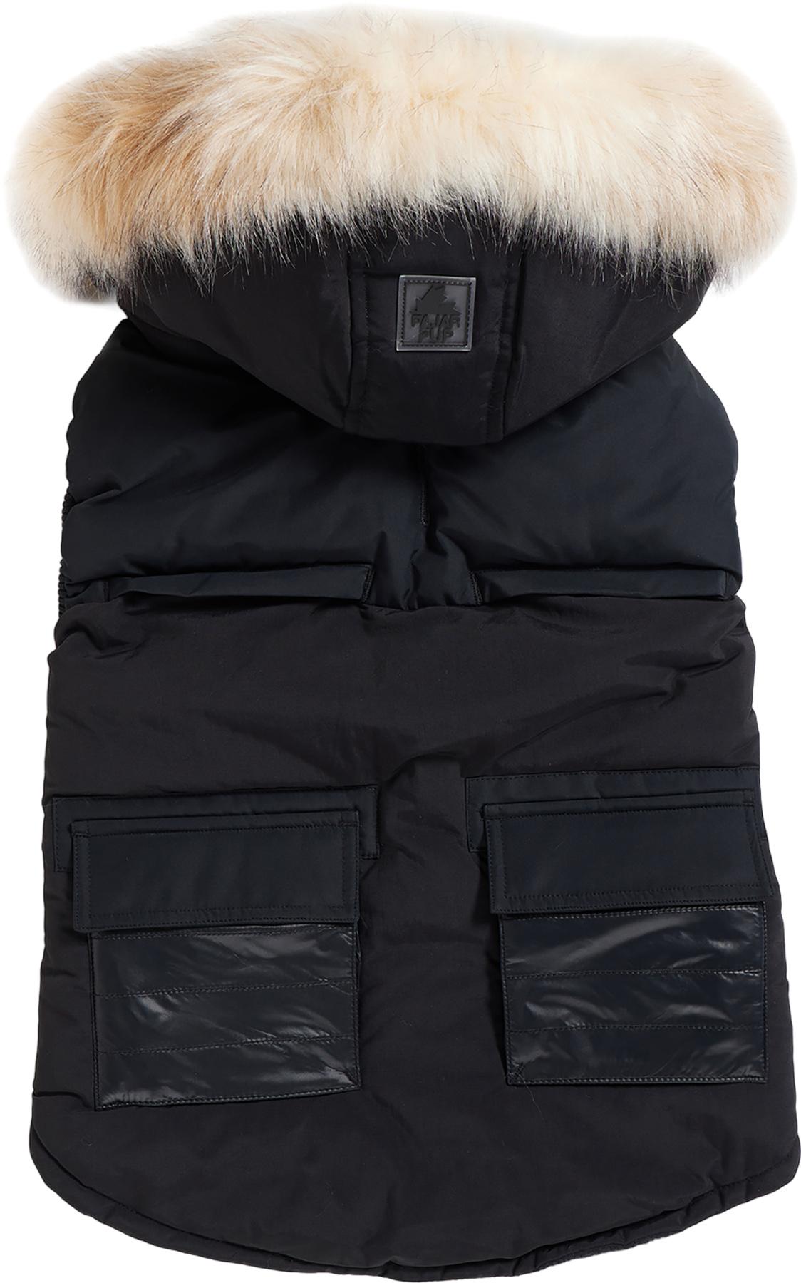 Product image for Zeus Faux Fur Trim Jacket for Dogs