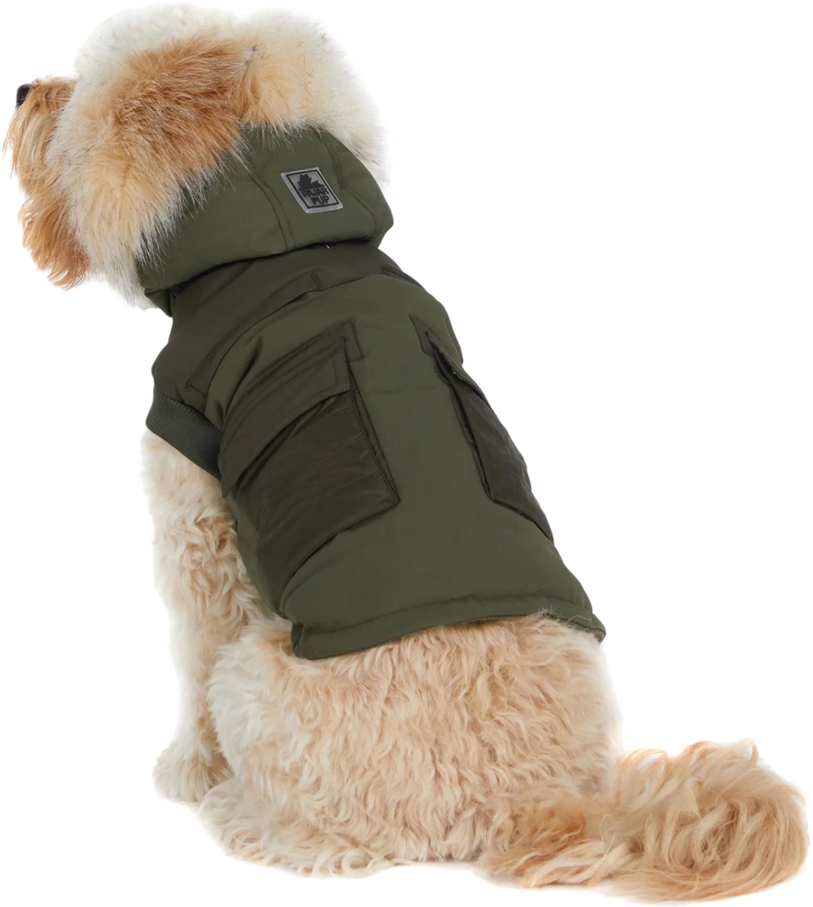 Product gallery image number 1 for product Zeus Faux Fur Trim Jacket for Dogs