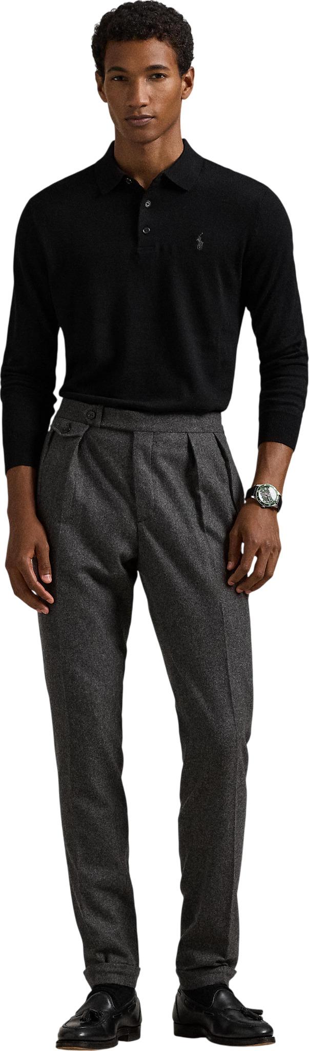 Product gallery image number 5 for product Washable Wool Polo-Collar Sweater - Men's