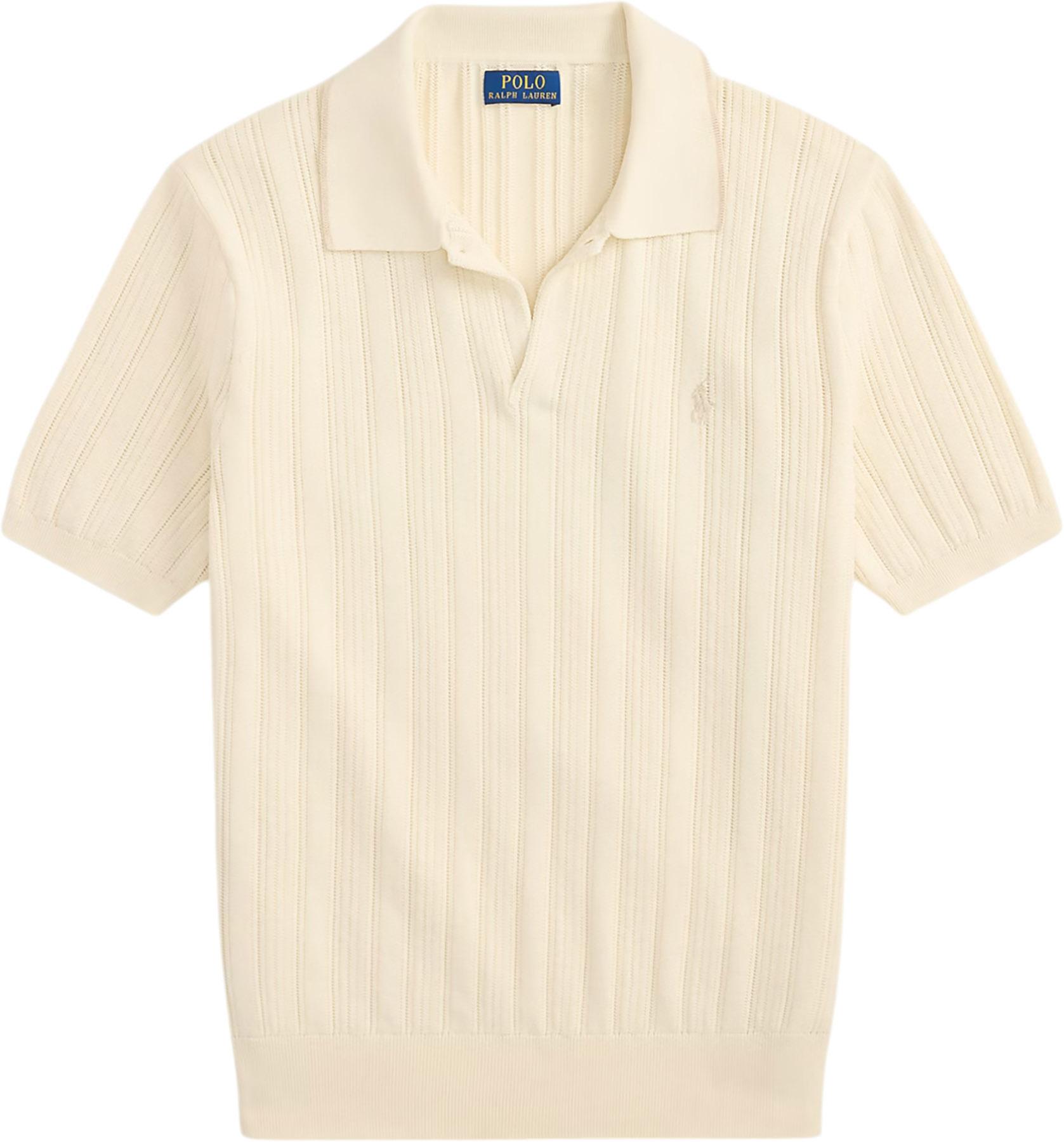 Product gallery image number 4 for product Textured Cotton Polo-Collar Sweater - Men's