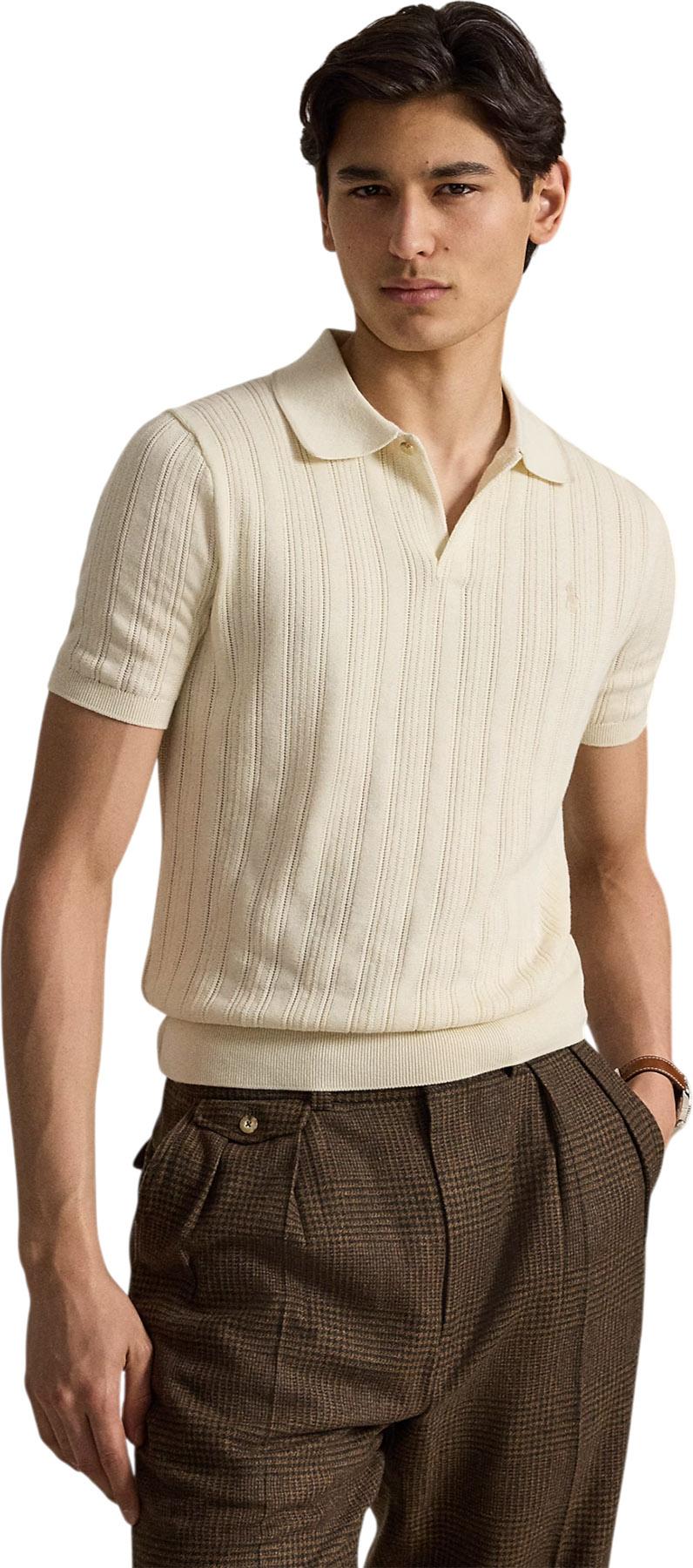 Product image for Textured Cotton Polo-Collar Sweater - Men's