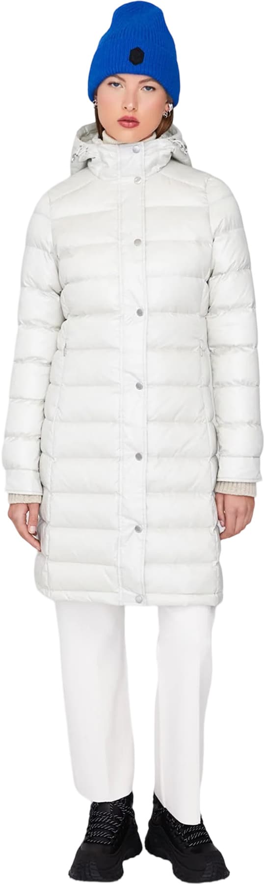 Image de produit pour Manteau à capuchon longue en duvet léger Dorothy - Femme