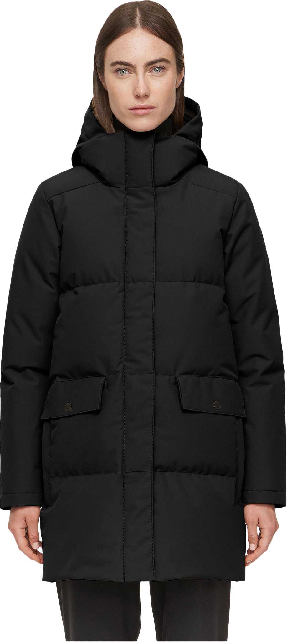 Image de produit pour Manteau d'hiver en duvet à capuchon Chloe - Ajustée et Droite - Femme