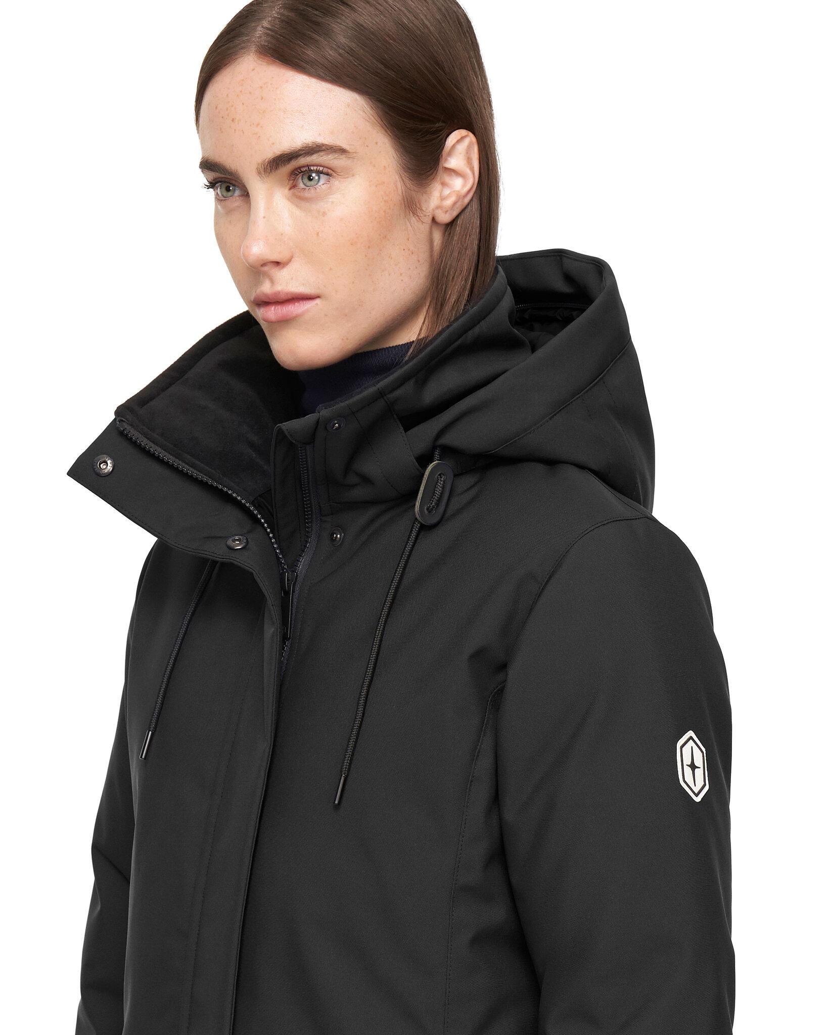 Product gallery image number 3 for product Genia Heritage Hooded Down Winter No Fur Jacket - Semi-Fitted - Women's