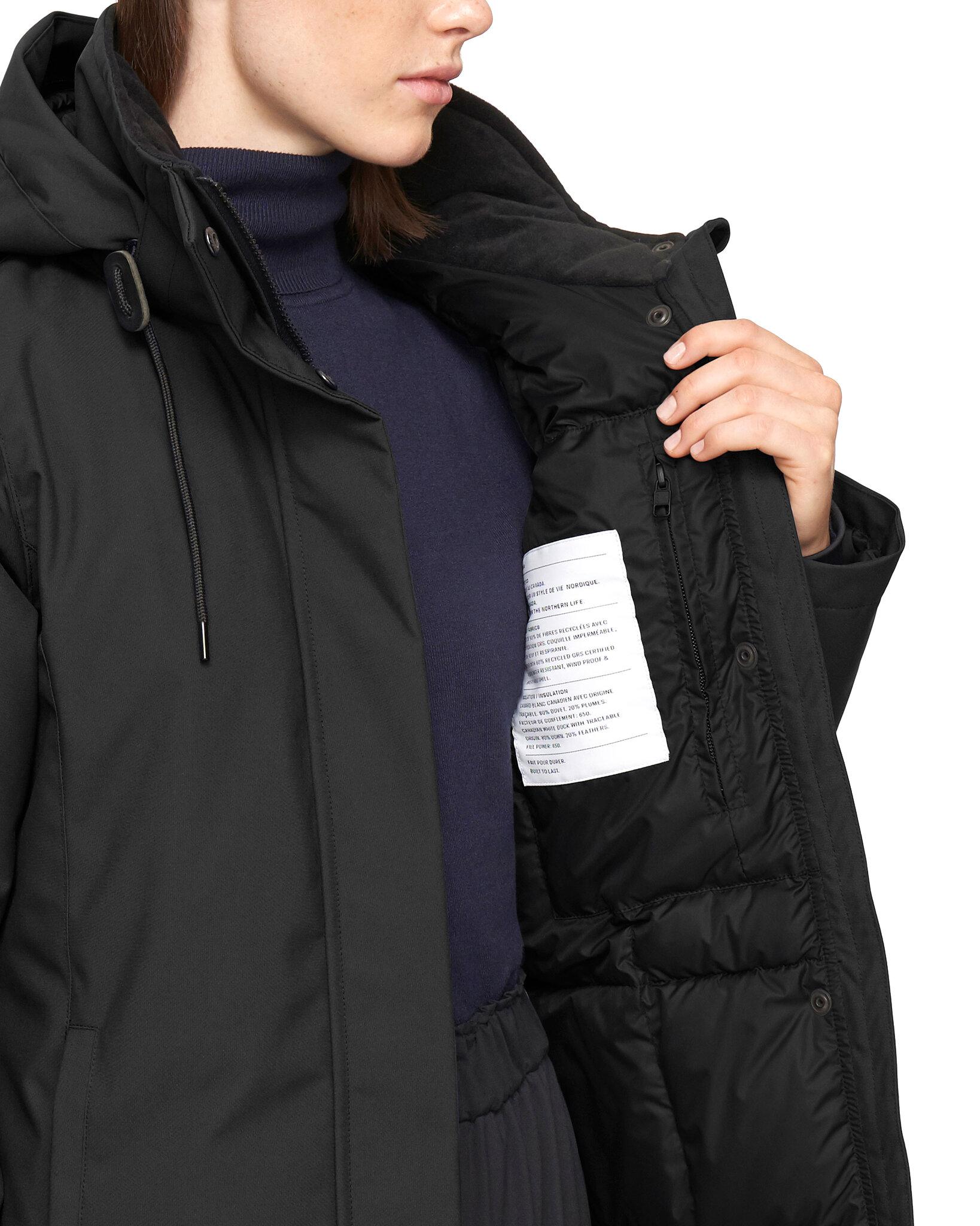 Product gallery image number 4 for product Genia Heritage Hooded Down Winter No Fur Jacket - Semi-Fitted - Women's