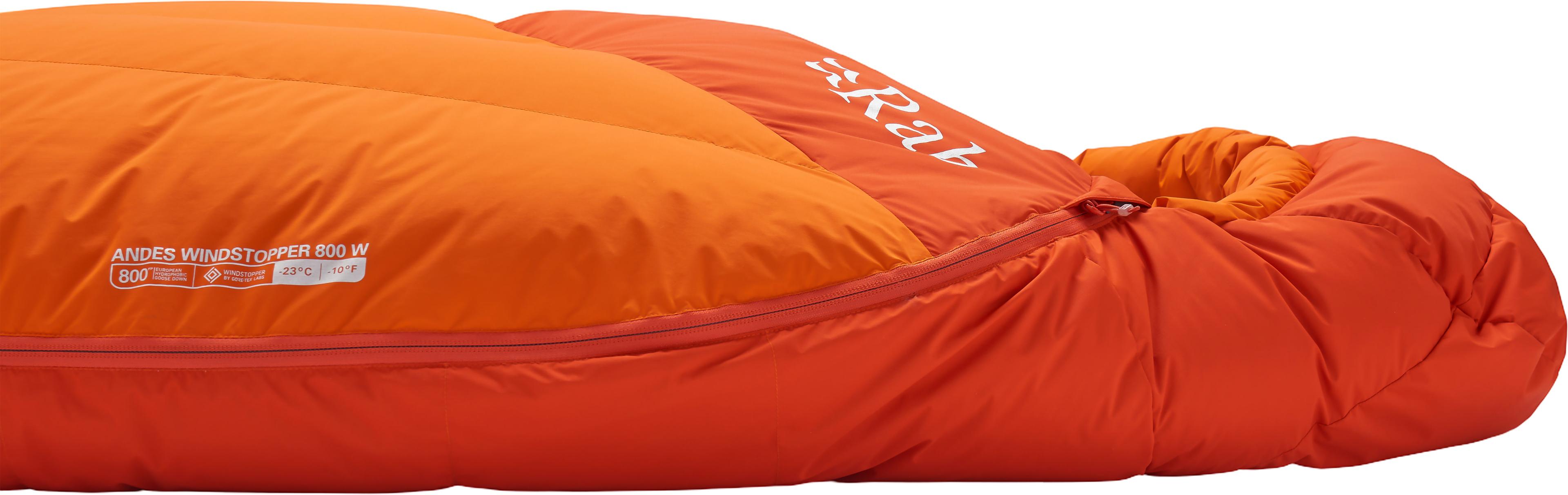 Numéro de l'image de la galerie de produits 3 pour le produit Sac de couchage en duvet à glissière gauche Andes Windstopper 800 - Régulier - Femme