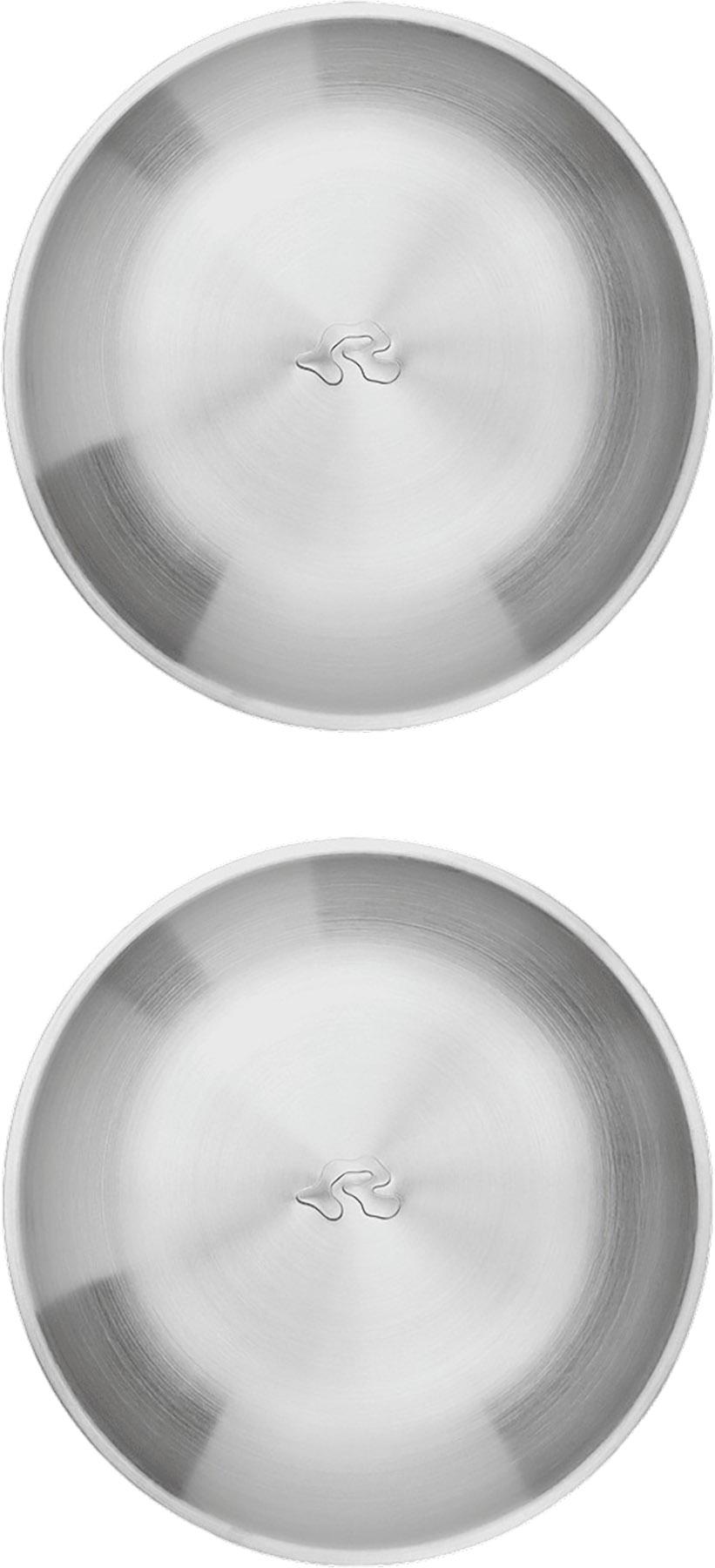 Product gallery image number 4 for product Stainless Steel 2-Pack Deep Plates