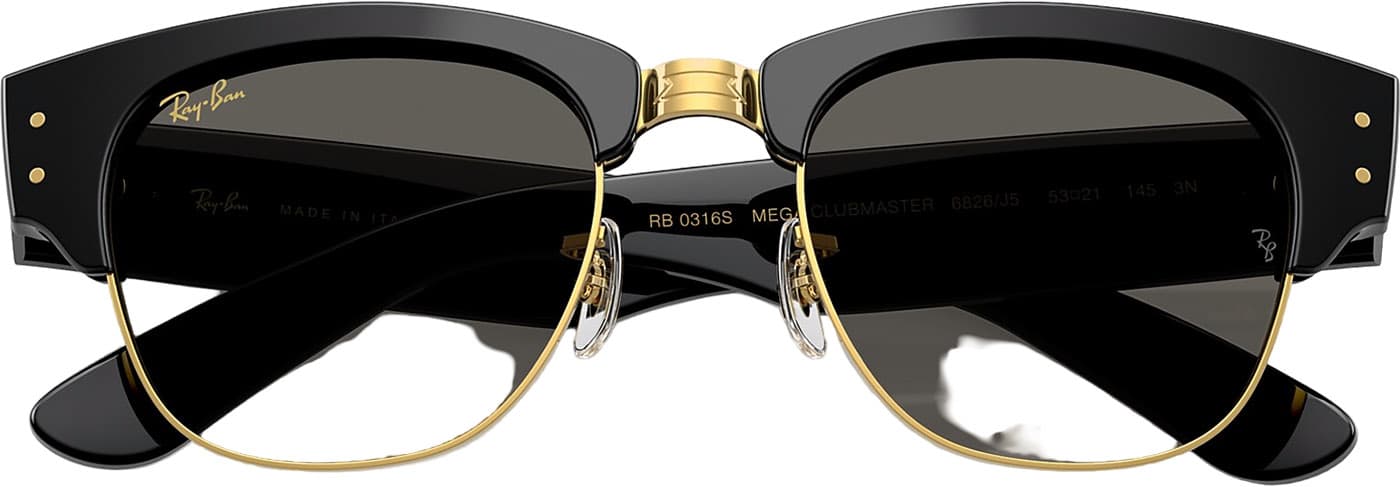 Product gallery image number 5 for product Mega Clubmaster Blacked Out Sunglasses - Unisex