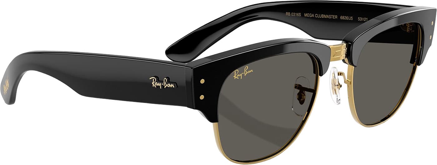 Product gallery image number 7 for product Mega Clubmaster Blacked Out Sunglasses - Unisex