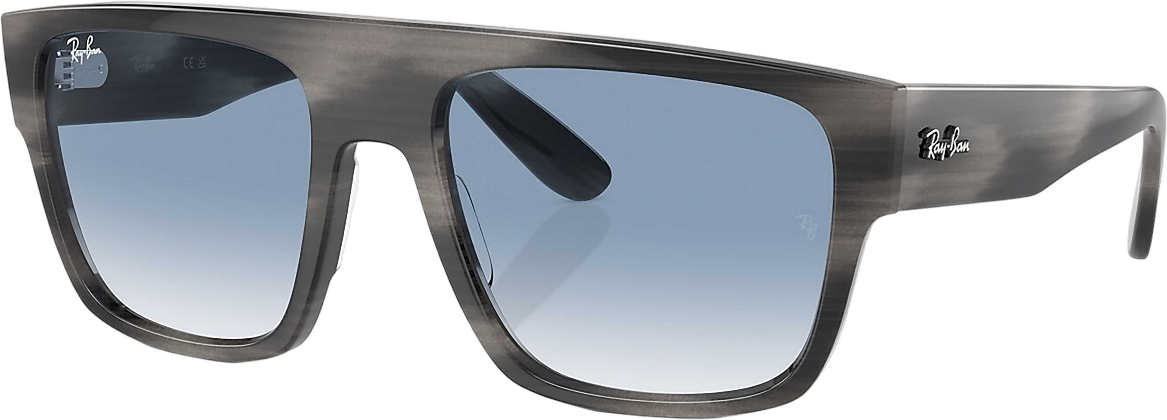Striped Gray - Clear Gradient Blue