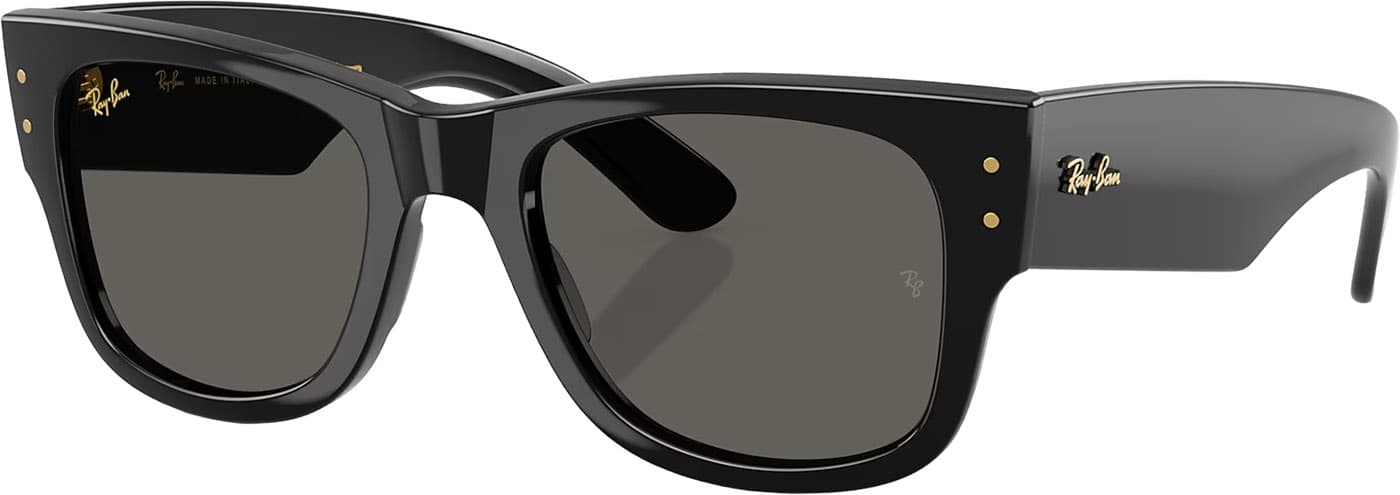 Product image for Mega Wayfarer Blacked Out Sunglasses - Polished Black - Ultra Black Lens - Unisex