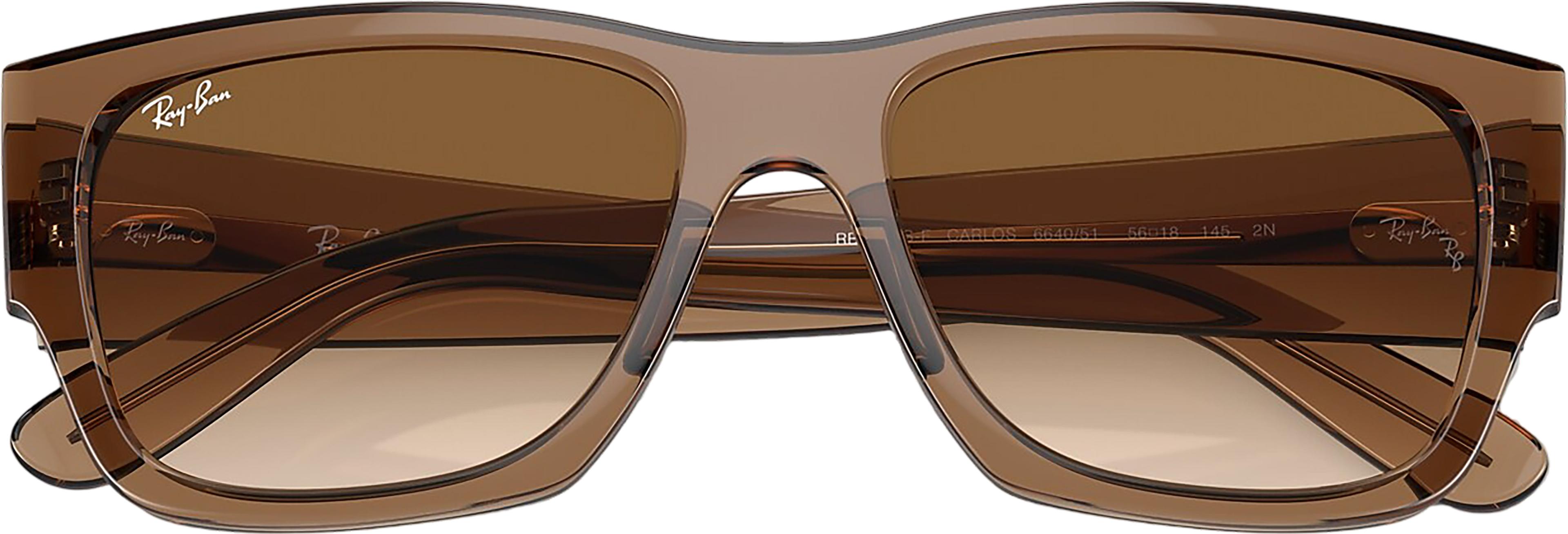 Product gallery image number 2 for product Carlos Sunglasses - Polished Transparent Light Brown - Clear and Brown Lens - Unisex