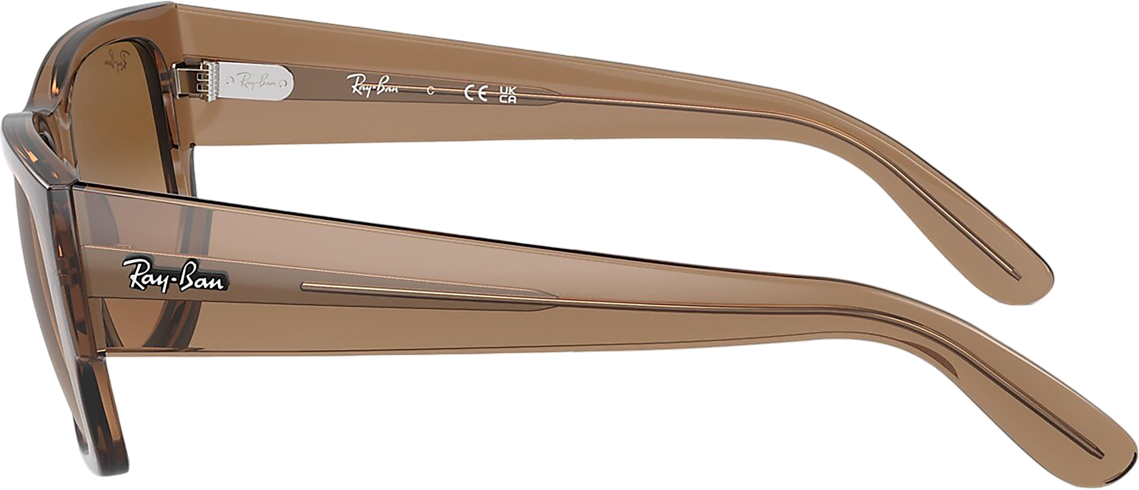 Product gallery image number 5 for product Carlos Sunglasses - Polished Transparent Light Brown - Clear and Brown Lens - Unisex