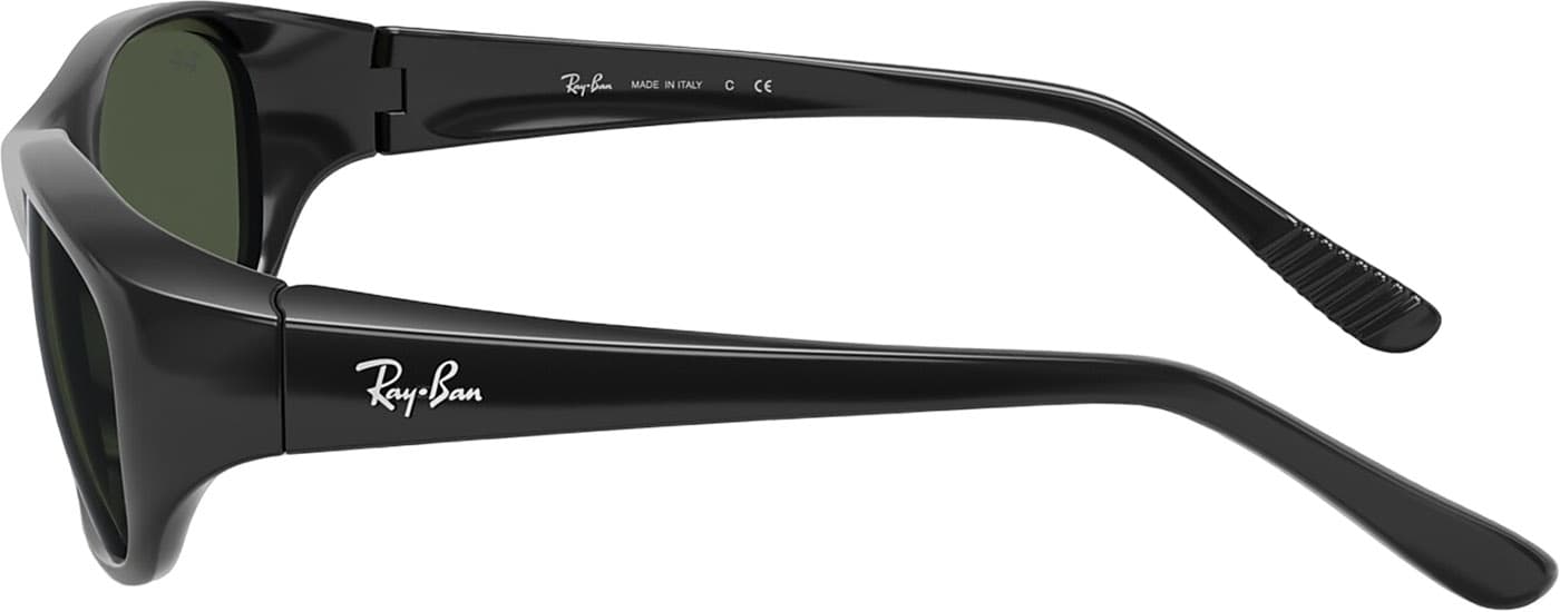 Product gallery image number 5 for product Daddy-O Sunglasses - Polished Black - G-15 Green Lens - Unisex