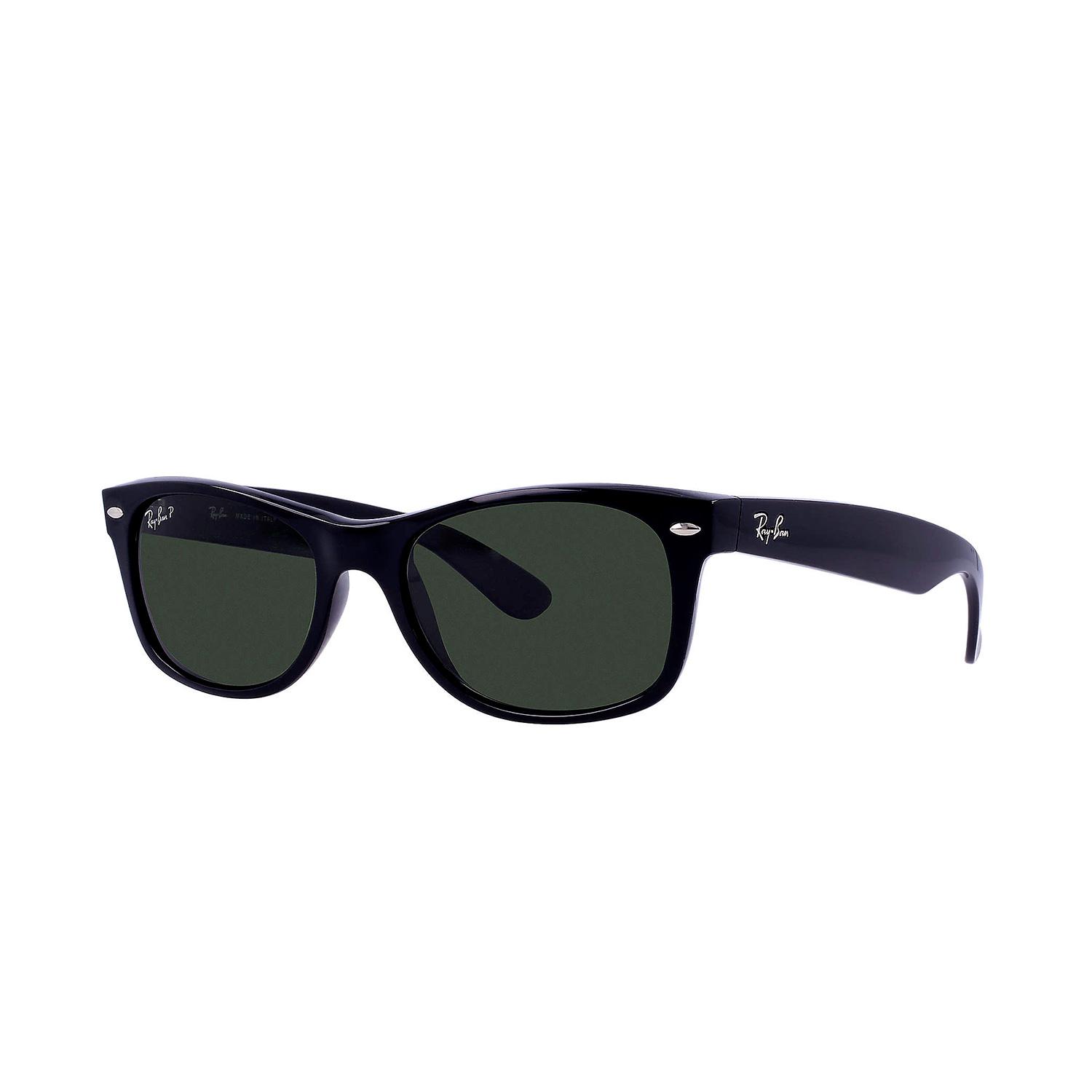 Product image for New Wayfarer Classic Sunglasses - Black Frame - Green Classic G-15 Lens