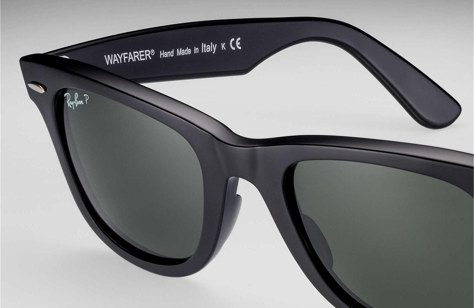 Product gallery image number 3 for product Original Wayfarer Classic - Black - Polarized Green Classic G-15
