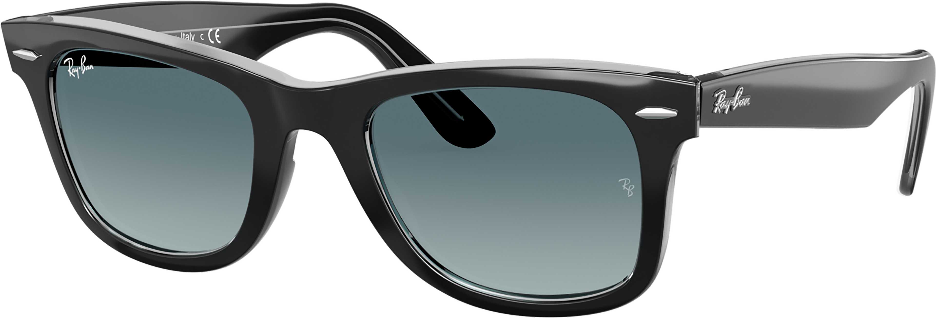 Black On Transparent - Blue Gradient Grey