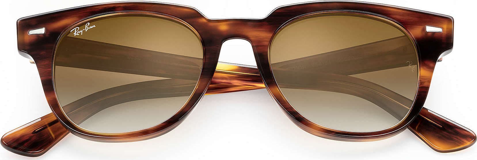 Product gallery image number 4 for product Meteor Classic - Striped Havana - Light Brown Gradient Lens