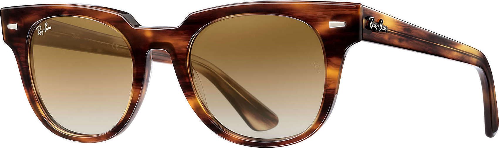 Product gallery image number 1 for product Meteor Classic - Striped Havana - Light Brown Gradient Lens