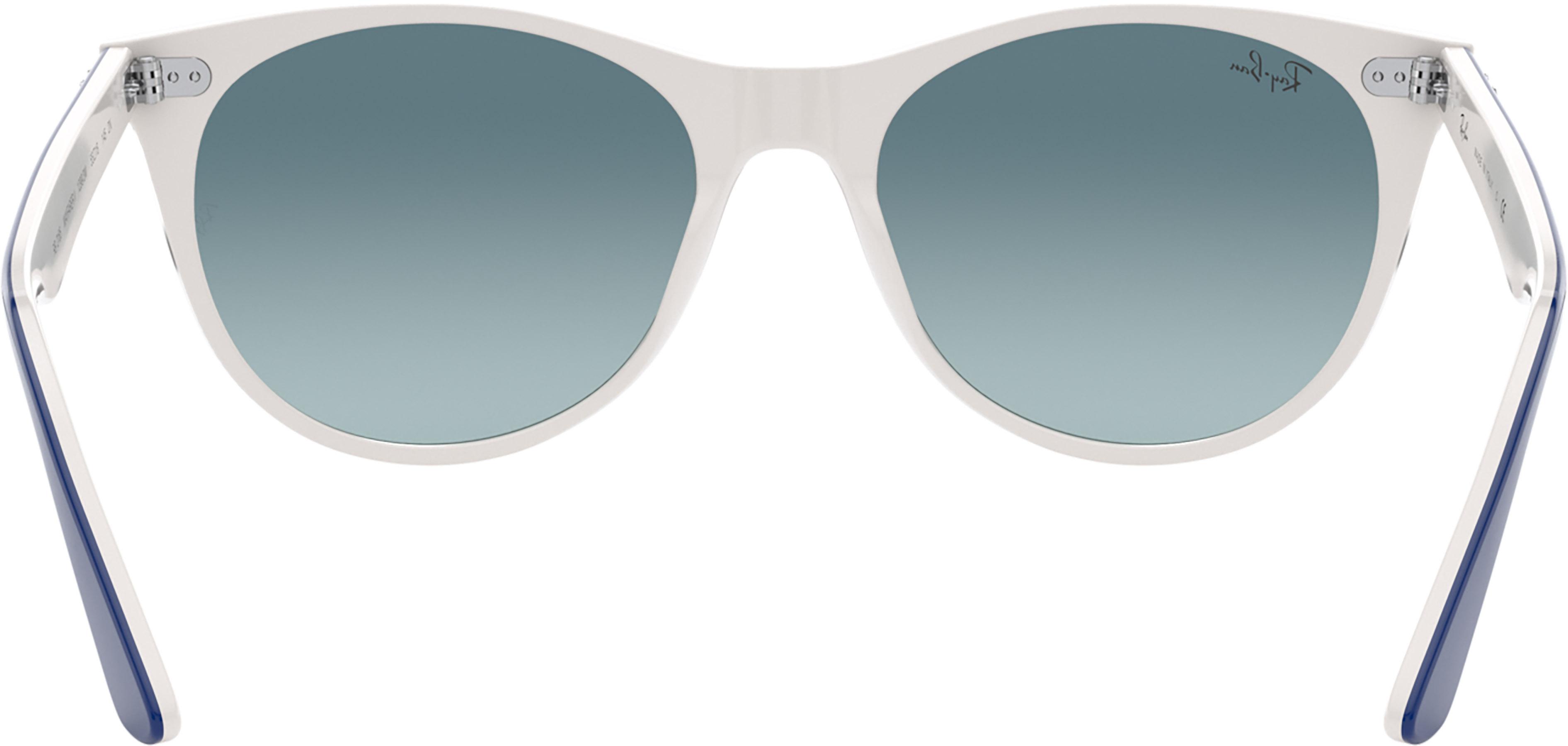 Product gallery image number 5 for product RB2185 Wayfarer II Sunglasses - Blue On White - Blue Gradient Grey Lens - Unisex