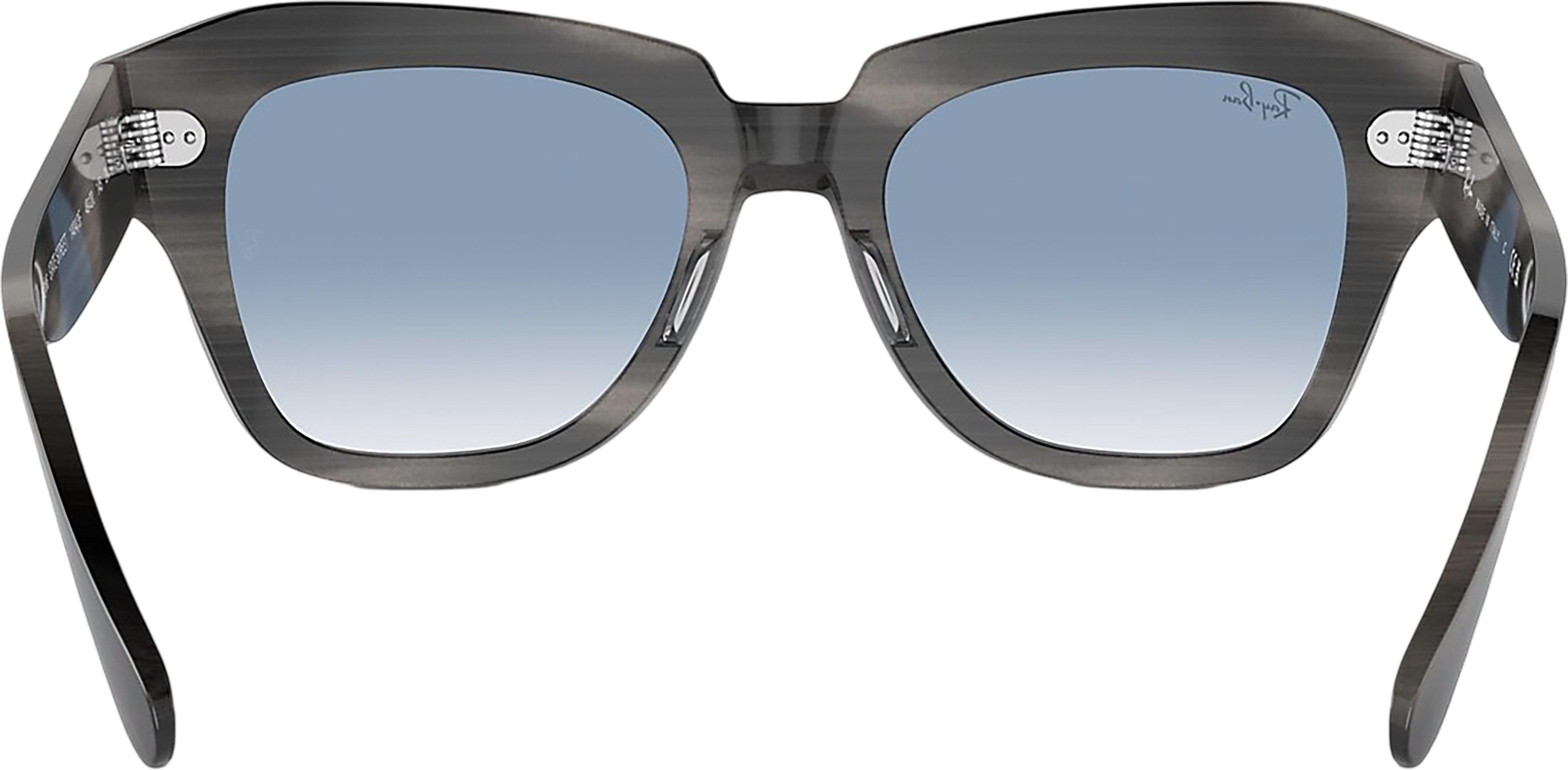 Numéro de l'image de la galerie de produits 2 pour le produit Lunettes de soleil State Street - Polished Striped Grey - Verres Clear and Blue - Unisexe
