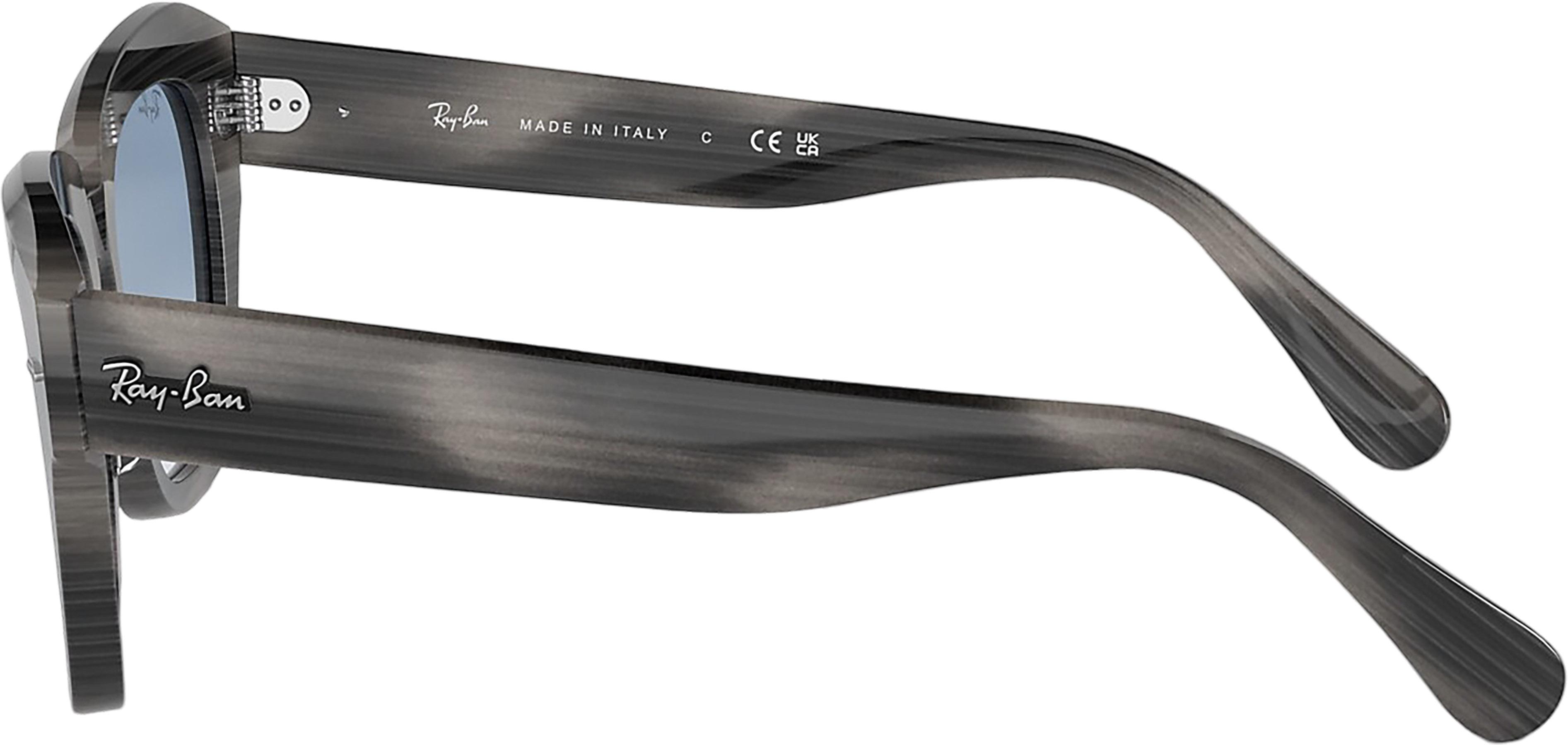 Numéro de l'image de la galerie de produits 4 pour le produit Lunettes de soleil State Street - Polished Striped Grey - Verres Clear and Blue - Unisexe