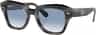 Couleur: Striped Gray - Clear Gradient Blue