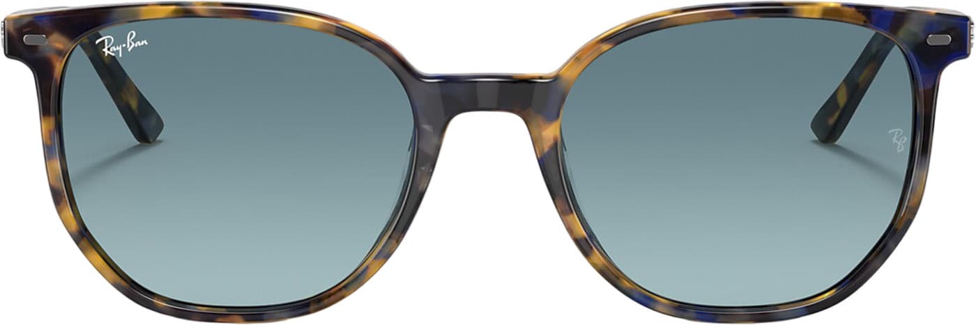 Product gallery image number 3 for product Elliot Sunglasses - Polished Yellow and Blue Havana - Blue Gradient Lens - Unisex