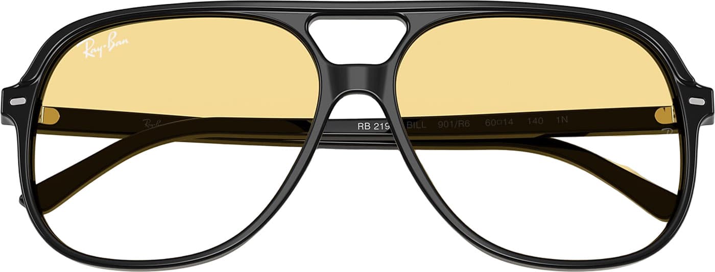Product gallery image number 4 for product Bill Summer Capsule Sunglasses - Polished Black - Yellow Lens - Unisex