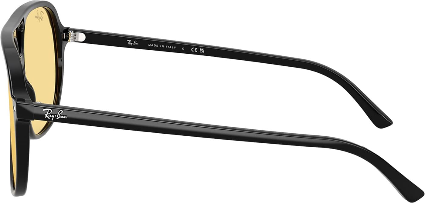 Product gallery image number 5 for product Bill Summer Capsule Sunglasses - Polished Black - Yellow Lens - Unisex