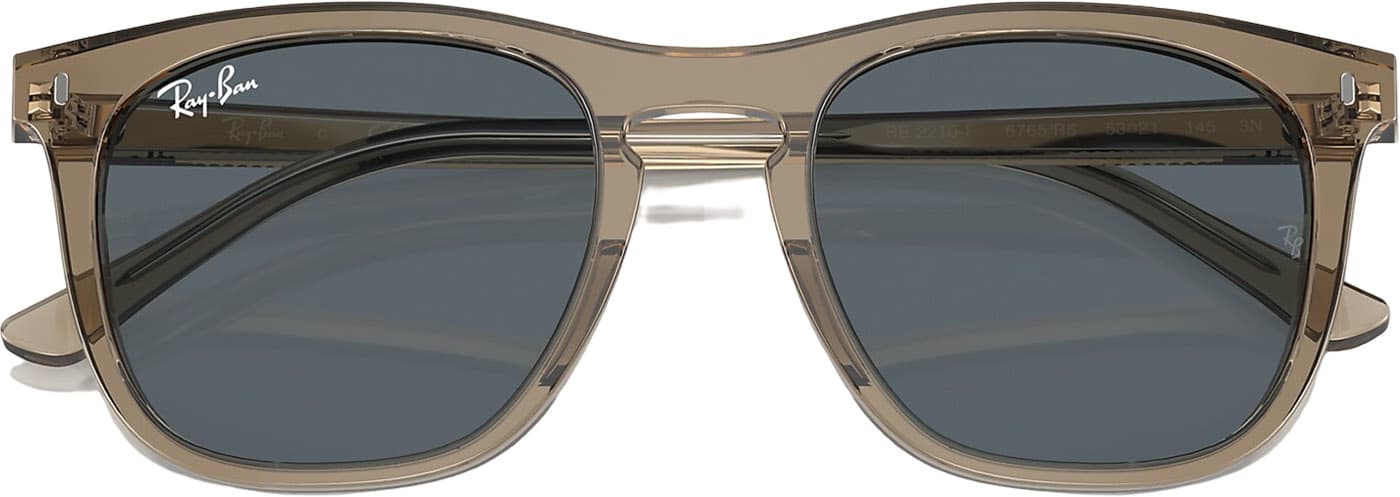 Product gallery image number 4 for product RB2210 Sunglasses - Polished Transparent Light Brown - Green Lens - Unisex