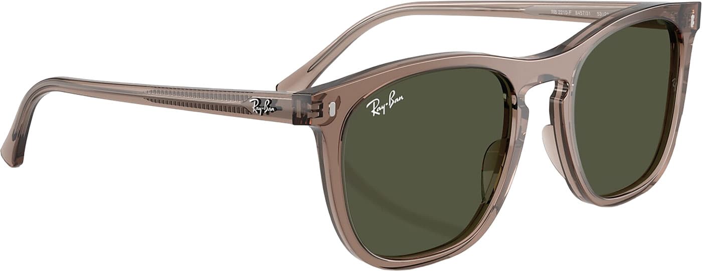 Product gallery image number 6 for product RB2210 Sunglasses - Polished Transparent Light Brown - Green Lens - Unisex